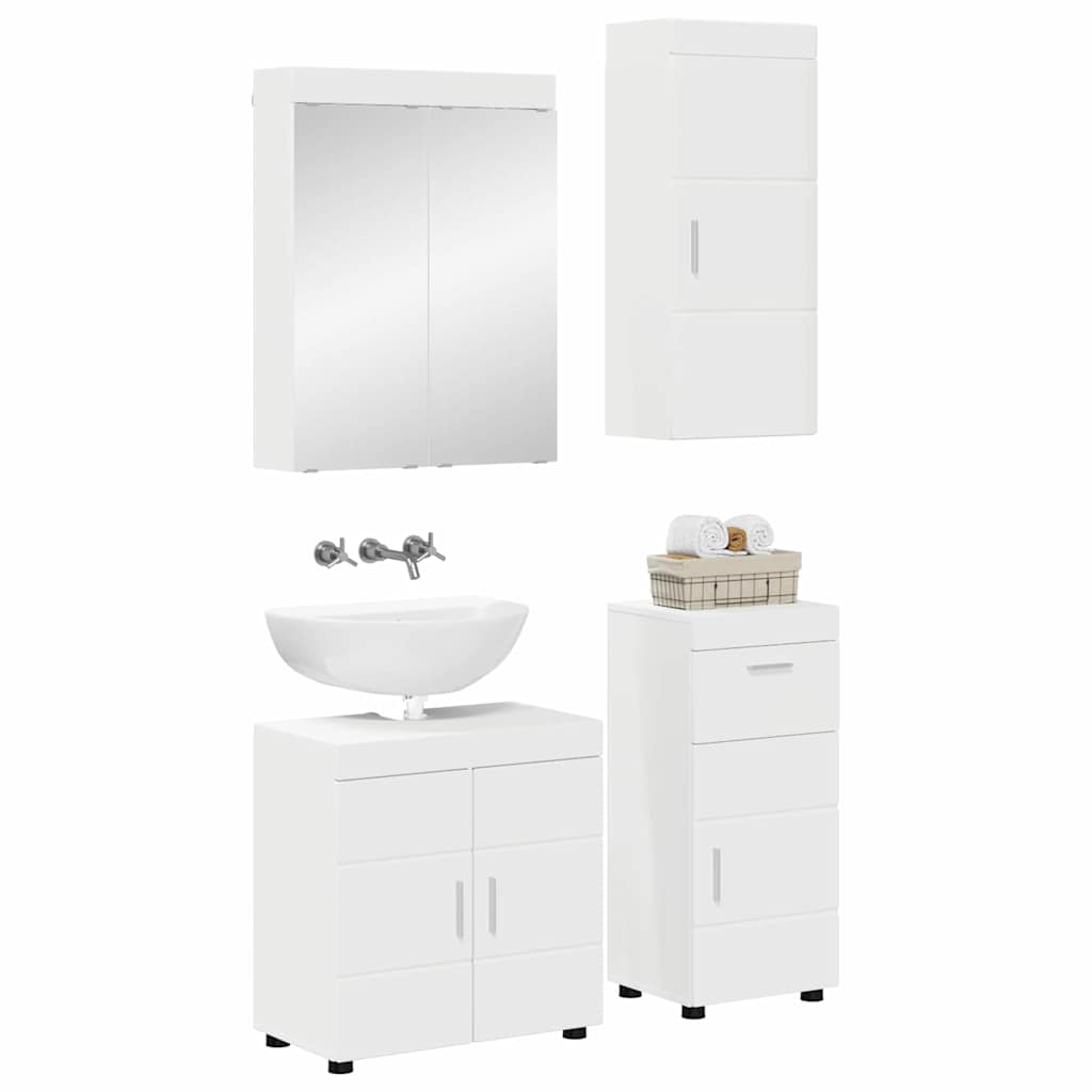 Badezimmermöbel-Set TULUM 4 pcs Weiß 60 x 34 x 63 cm