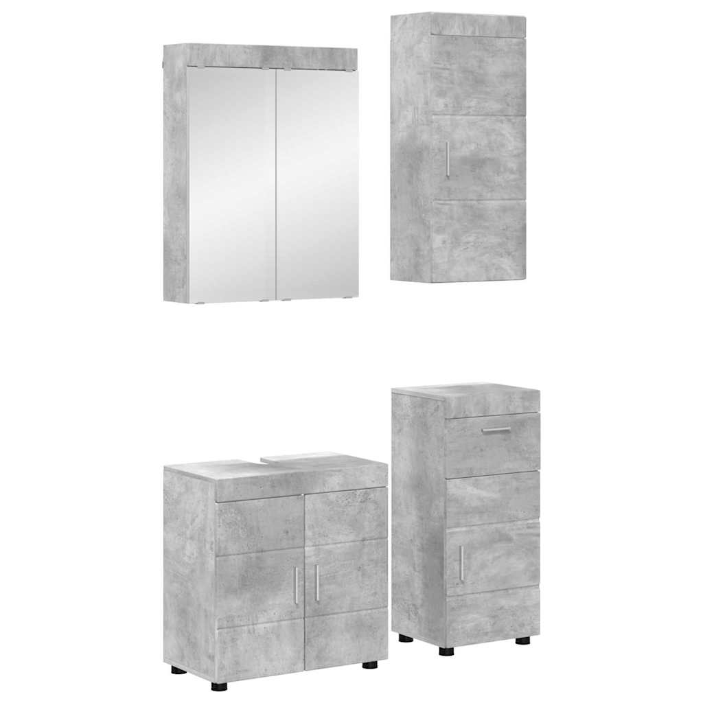 Badezimmermöbel-Set TULUM 4 pcs Beton Grau 60 x 34 x 63 cm