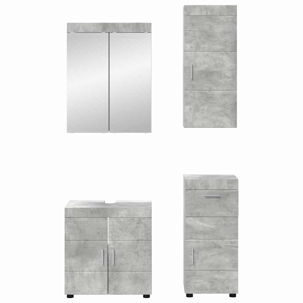Badezimmermöbel-Set TULUM 4 pcs Beton Grau 60 x 34 x 63 cm