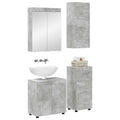 Badezimmermöbel-Set TULUM 4 pcs Beton Grau 60 x 34 x 63 cm