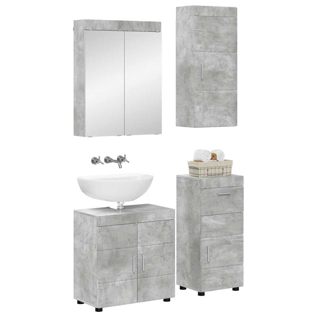 Badezimmermöbel-Set TULUM 4 pcs Beton Grau 60 x 34 x 63 cm