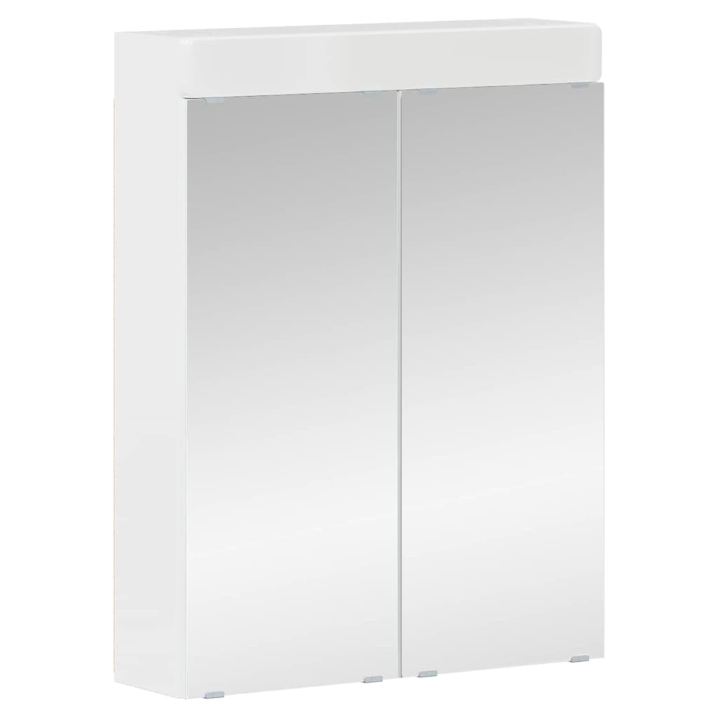 Badezimmermöbel-Set TULUM 4 pcs Hochglanz Weiß 60 x 34 x 63 cm