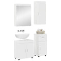Badezimmermöbel-Set TULUM 4 pcs Hochglanz Weiß 60 x 34 x 63 cm