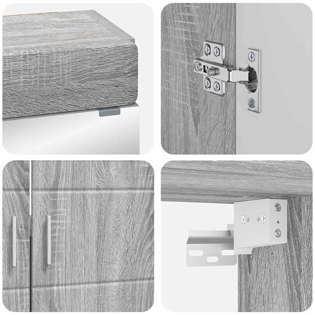 Badezimmermöbel-Set TULUM 4 pcs Graues Sonoma 60 x 34 x 63 cm