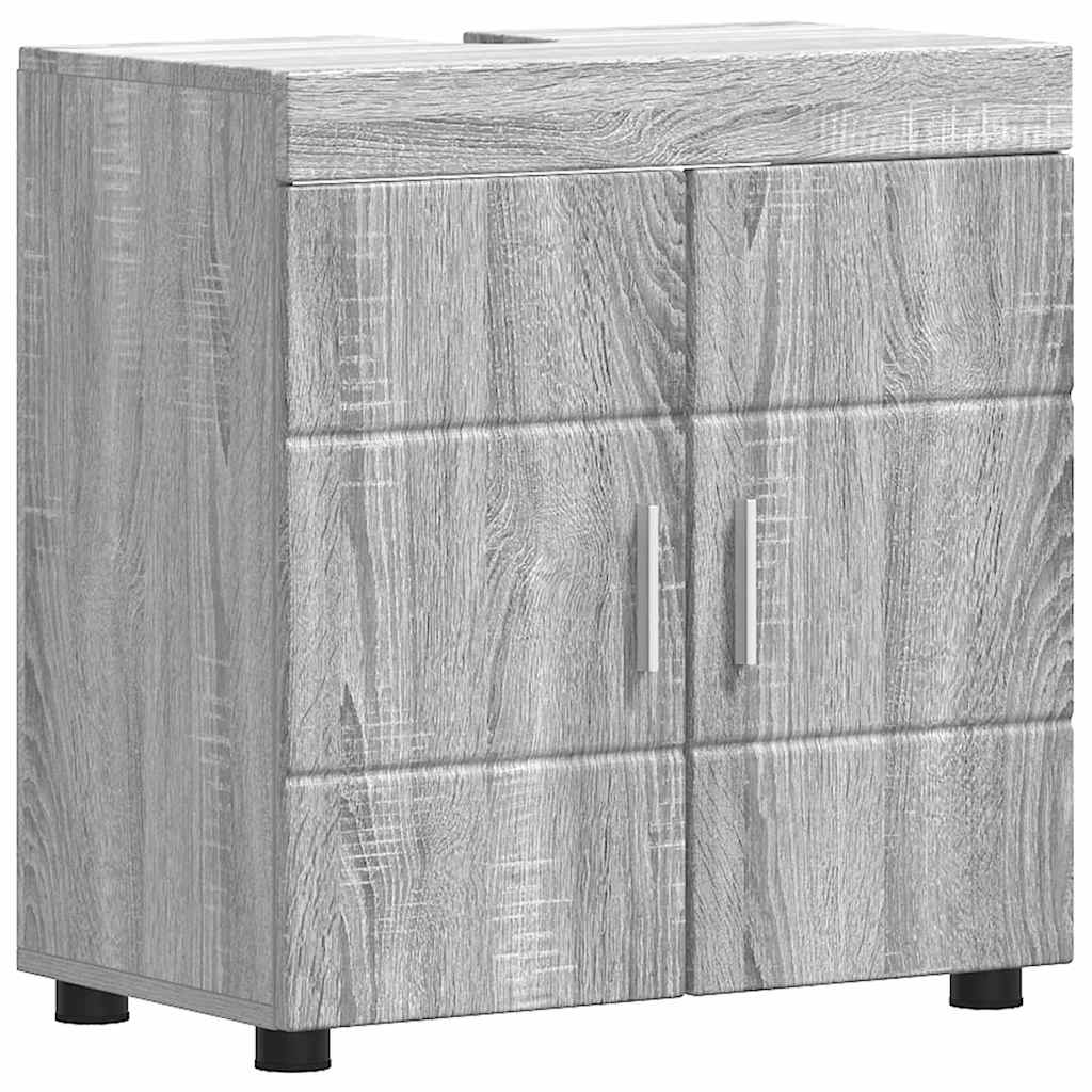 Badezimmermöbel-Set TULUM 4 pcs Graues Sonoma 60 x 34 x 63 cm