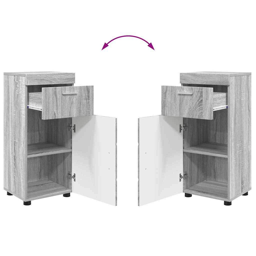Badezimmermöbel-Set TULUM 4 pcs Graues Sonoma 60 x 34 x 63 cm