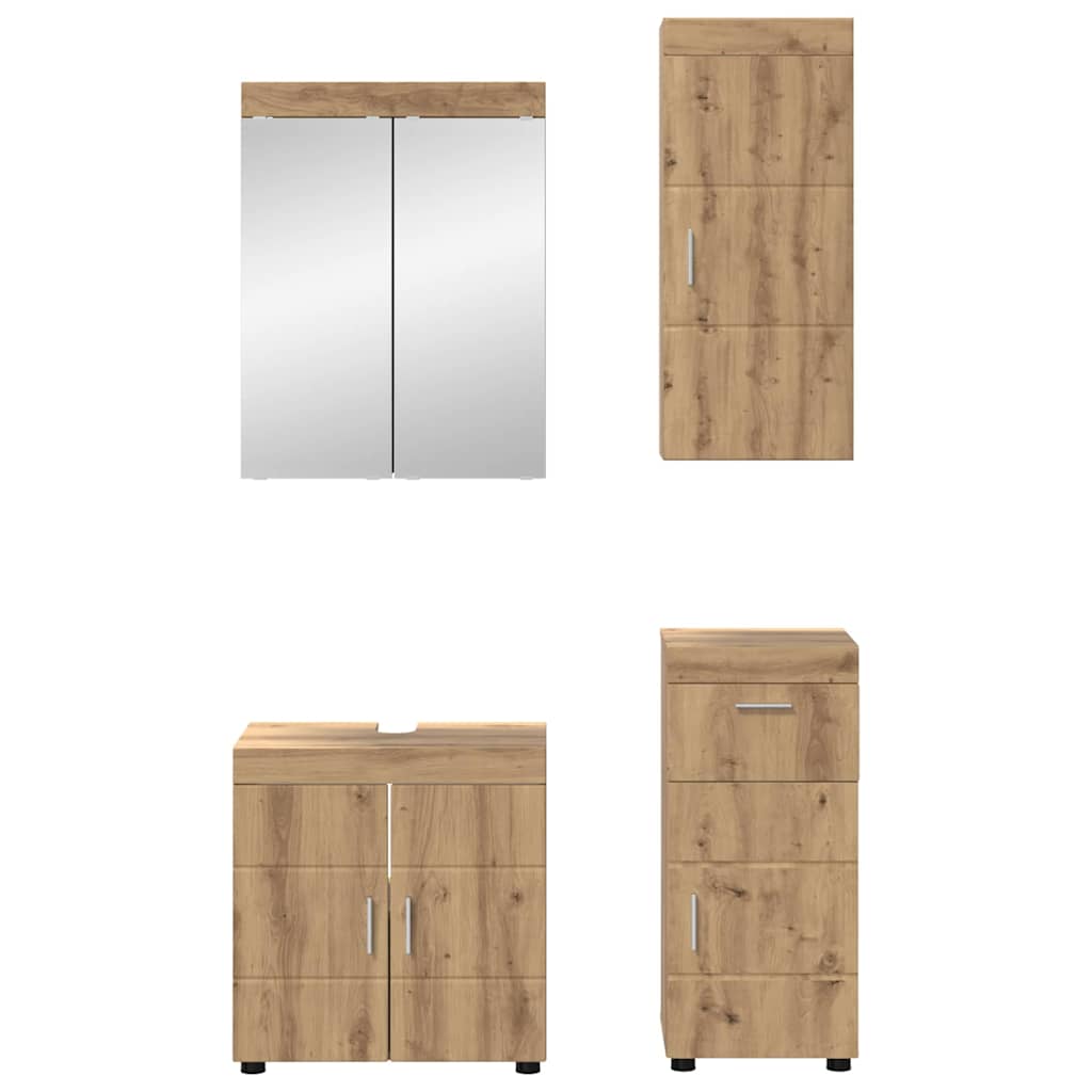 Badezimmermöbel-Set TULUM 4 Stk. Artisan-Eiche 60 x 34 x 63 cm