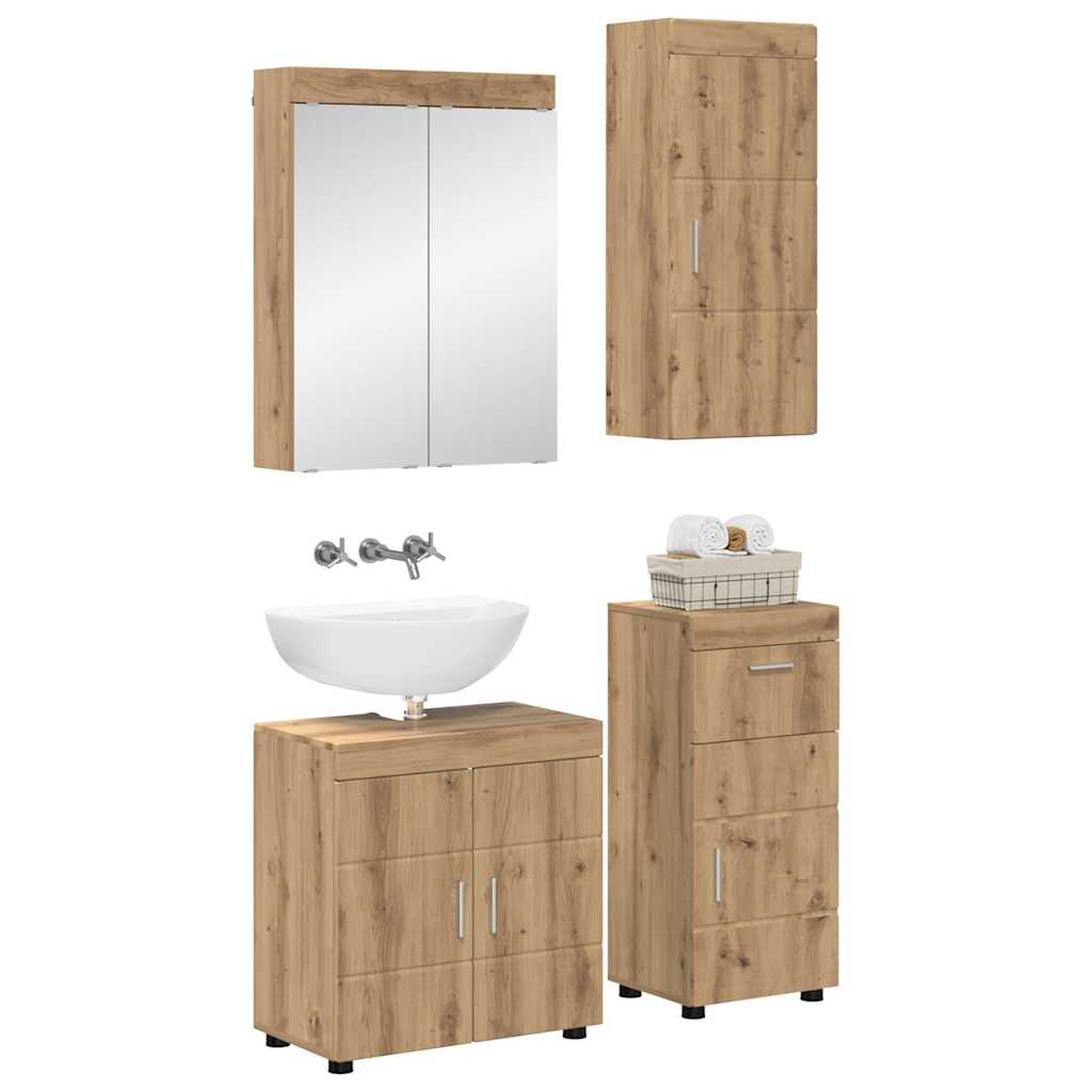 Badezimmermöbel-Set TULUM 4 Stk. Artisan-Eiche 60 x 34 x 63 cm