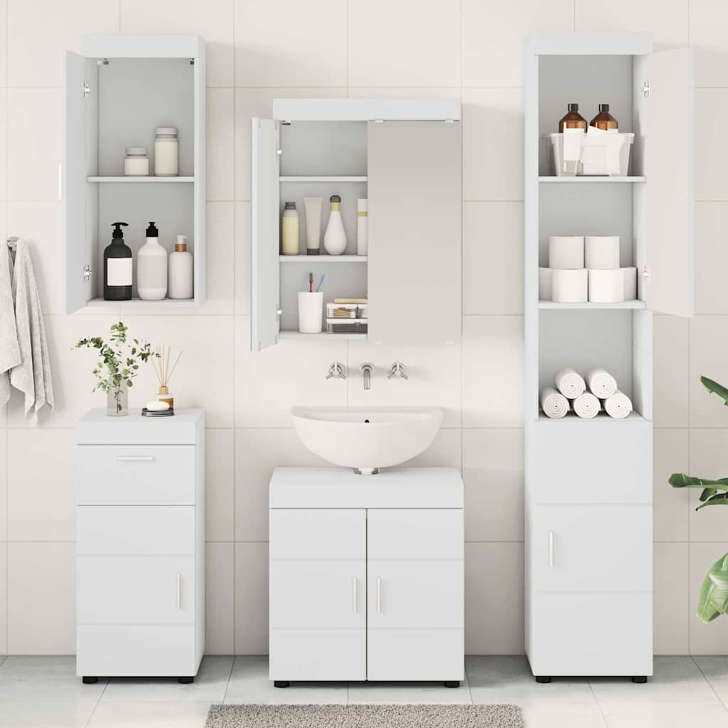 Badezimmermöbel-Set TULUM 5 pcs Weiß 60 x 34 x 63 cm