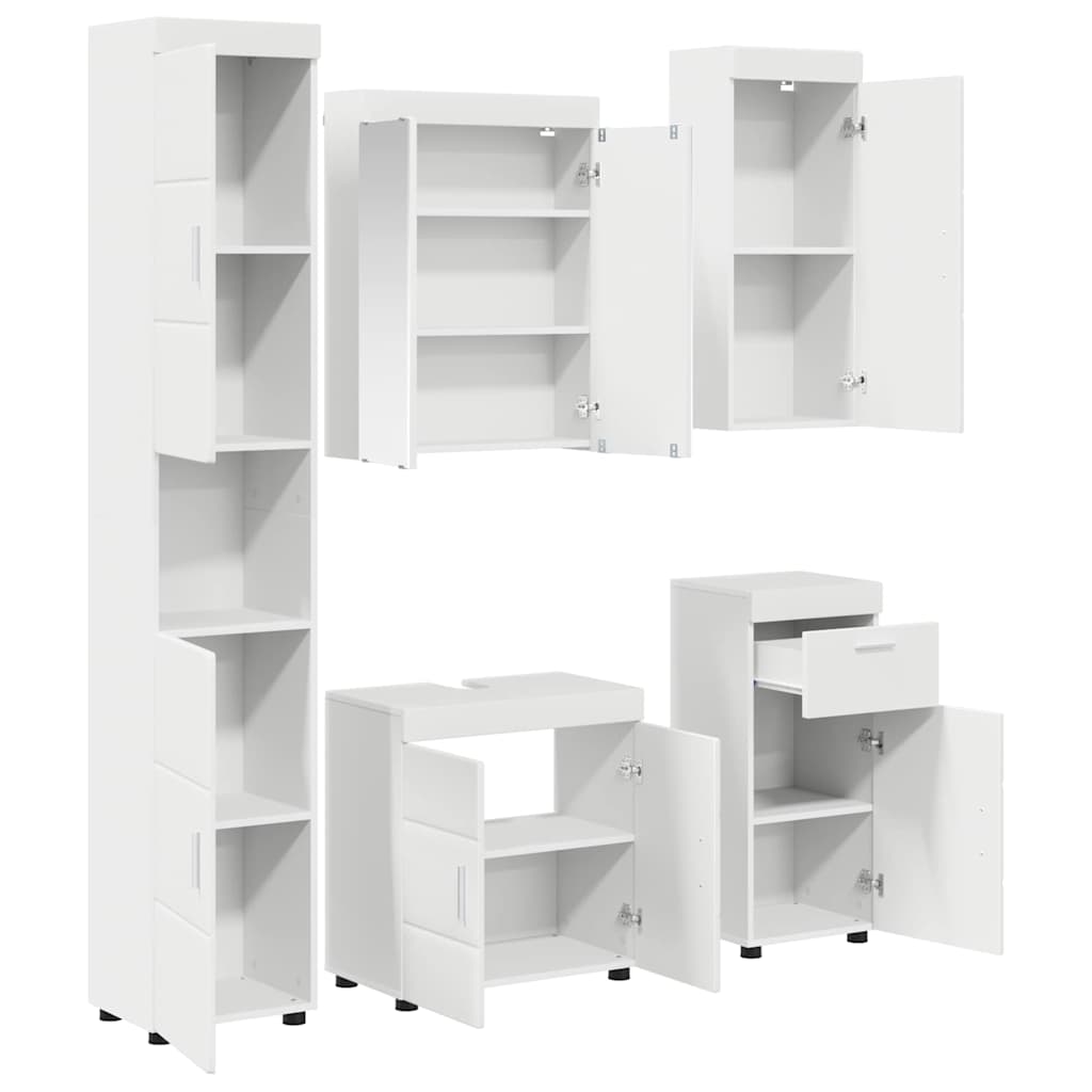 Badezimmermöbel-Set TULUM 5 pcs Weiß 60 x 34 x 63 cm