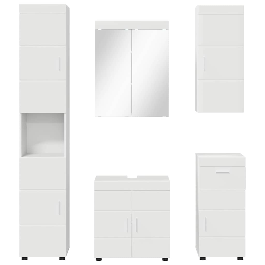 Badezimmermöbel-Set TULUM 5 pcs Weiß 60 x 34 x 63 cm