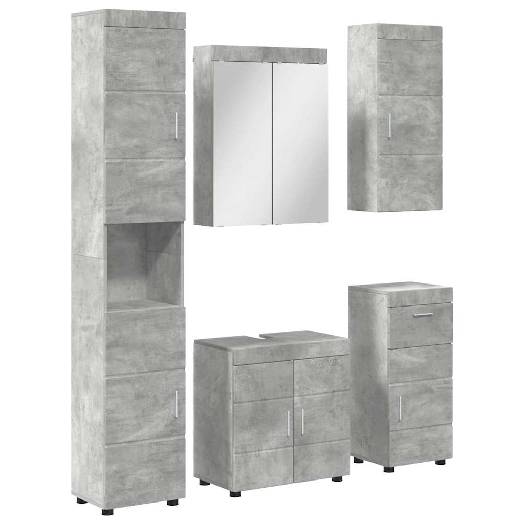 Badezimmermöbel-Set TULUM 5 pcs Beton Grau 60 x 34 x 63 cm