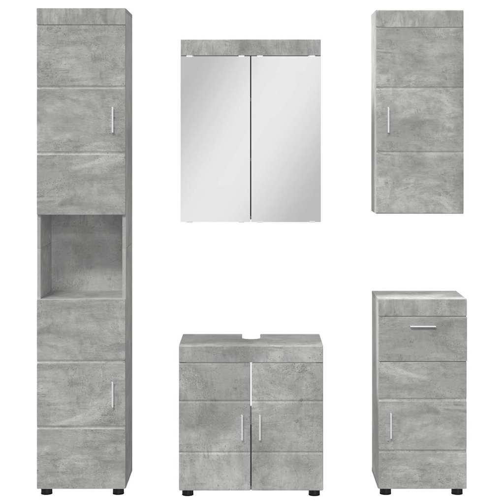 Badezimmermöbel-Set TULUM 5 pcs Beton Grau 60 x 34 x 63 cm