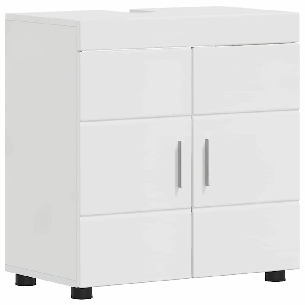 Badezimmermöbel-Set TULUM 5 pcs Hochglanz Weiß 60 x 34 x 63 cm