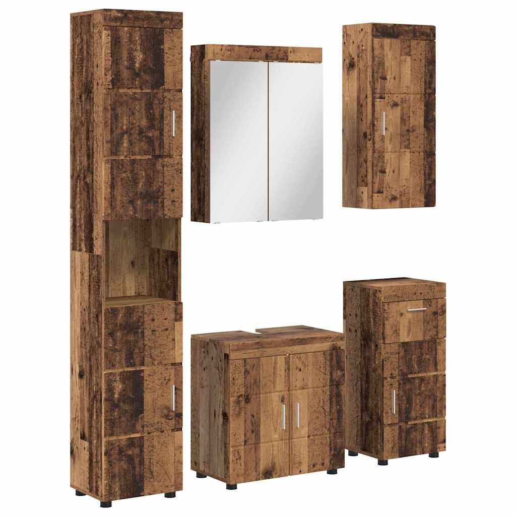 Badezimmermöbel-Set TULUM 5 pcs Altholz 60 x 34 x 63 cm