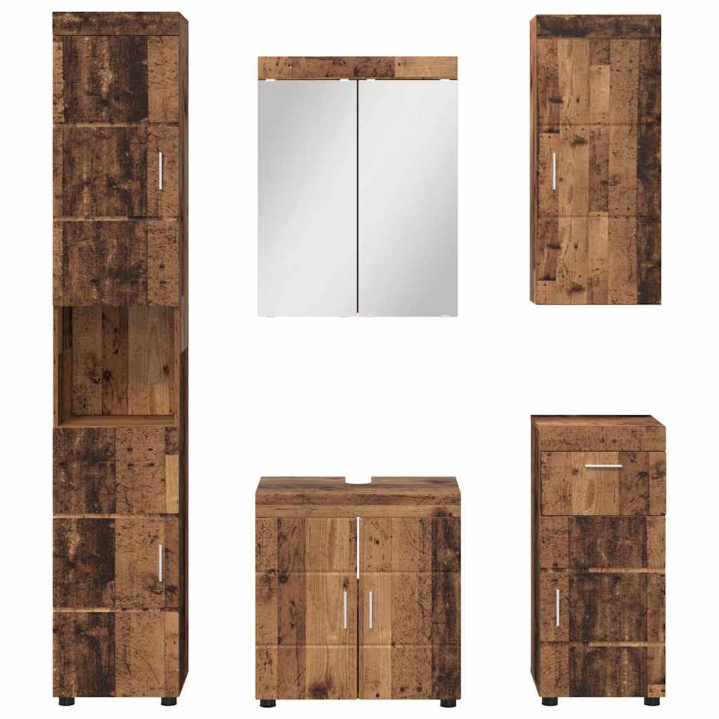 Badezimmermöbel-Set TULUM 5 pcs Altholz 60 x 34 x 63 cm