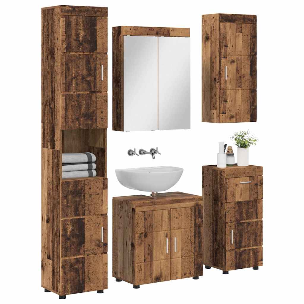 Badezimmermöbel-Set TULUM 5 pcs Altholz 60 x 34 x 63 cm