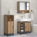 Badezimmermöbel-Set mit Regal 3 pcs Artisan-Eiche Holzwerkstoff