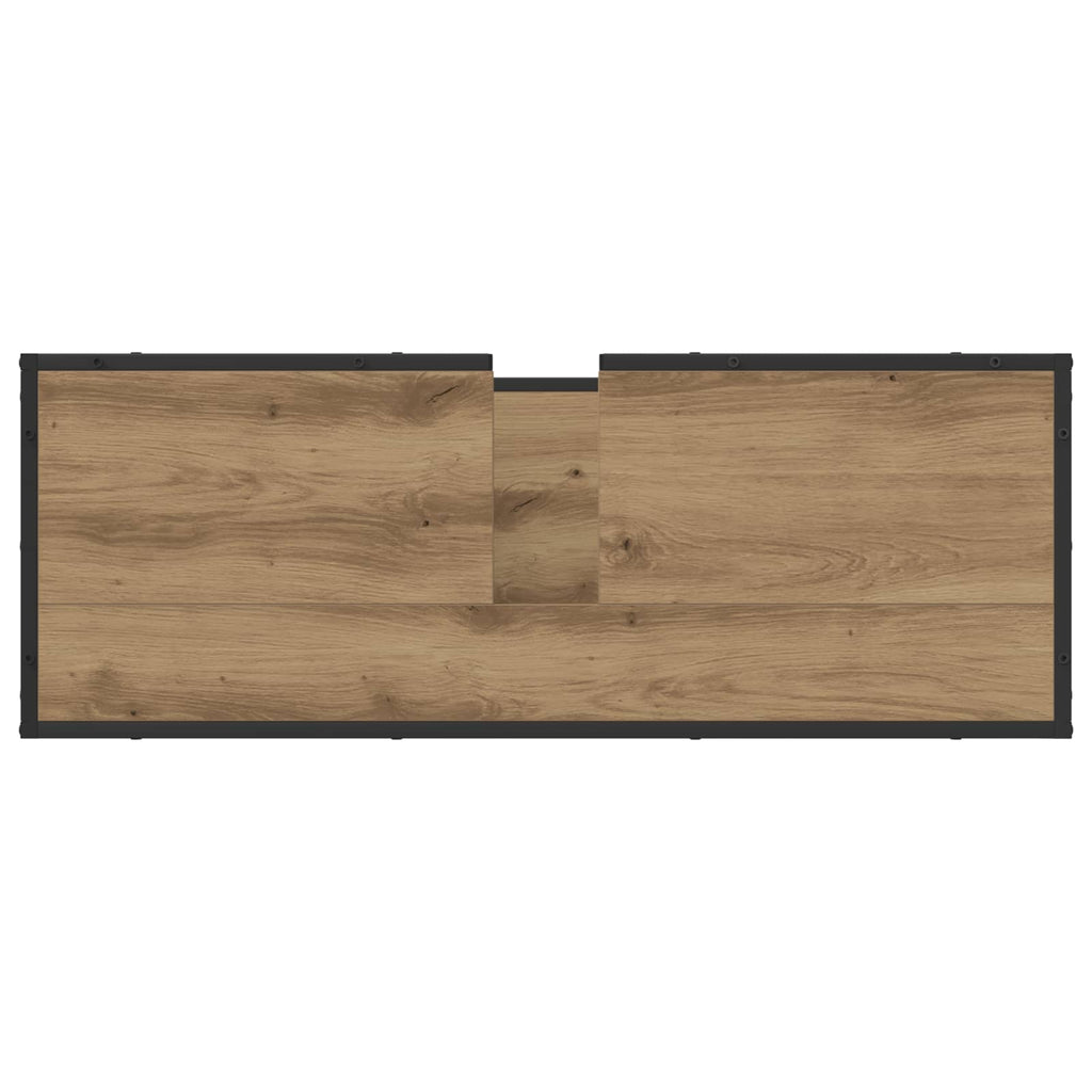Badezimmermöbel-Set mit Regal 2 pcs Artisan-Eiche Holzwerkstoff