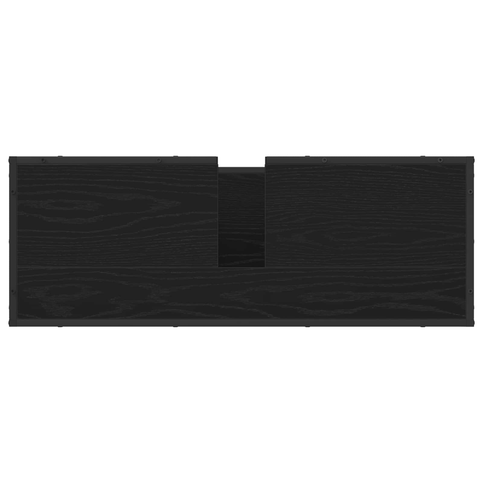 Badezimmermöbel-Set 2 pcs Schwarz Eichen-Optik Holzwerkstoff