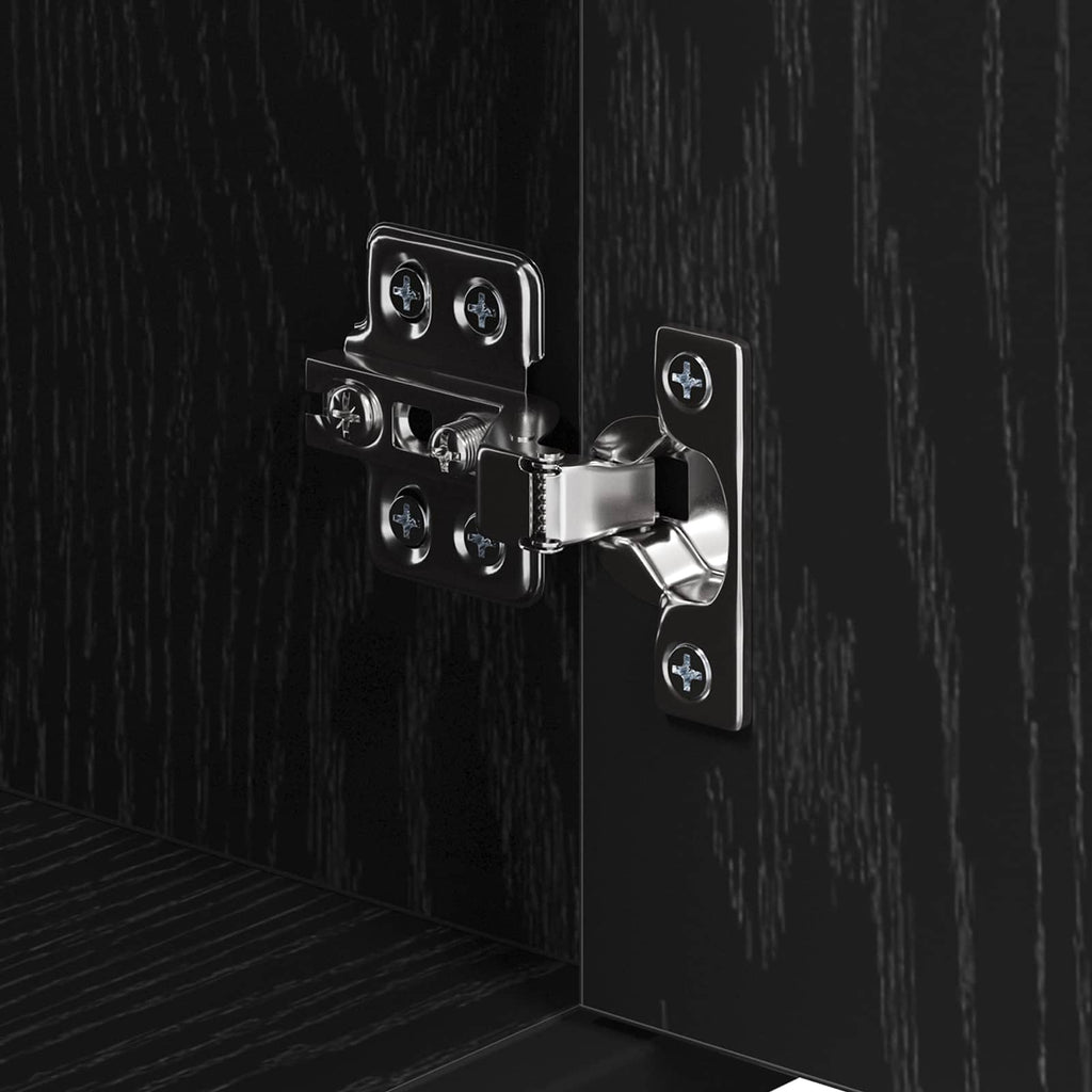 Badezimmermöbel-Set 3 pcs Schwarz Eichen-Optik Holzwerkstoff