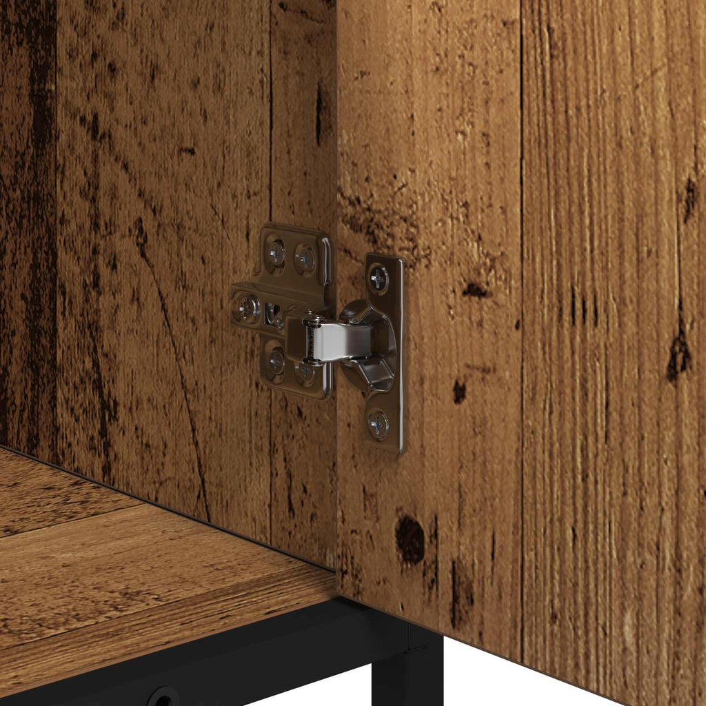 Badezimmermöbel-Set mit Regal 2 pcs Altholz Holzwerkstoff