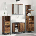 Badezimmermöbel-Set mit Schubladen 4 pcs Altholz Holzwerkstoff