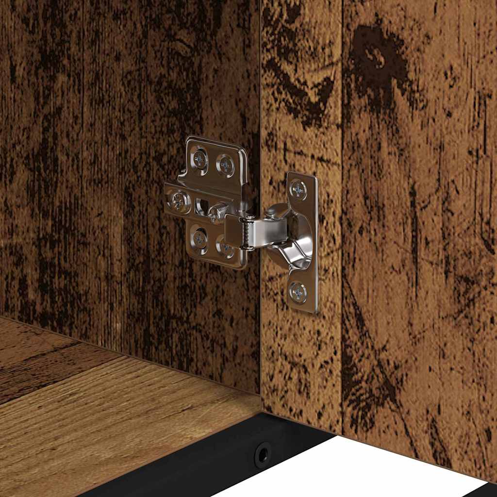 Badezimmermöbel-Set mit Regal 2 pcs Altholz Holzwerkstoff