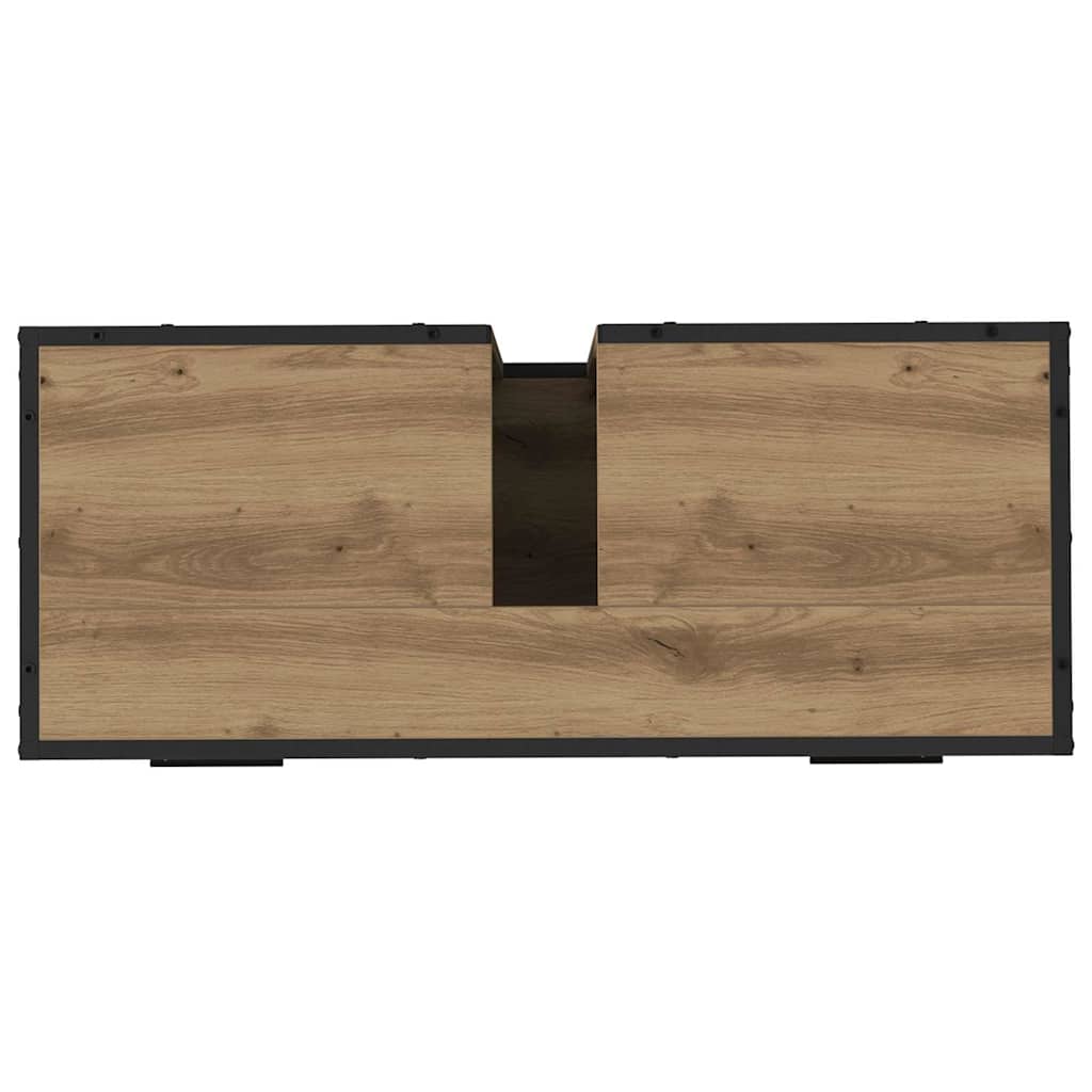 Badezimmermöbel-Set mit Regal 4 pcs Artisan-Eiche Holzwerkstoff