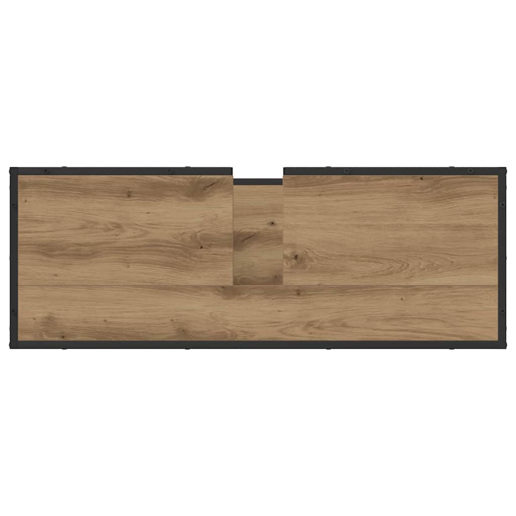 Badezimmermöbel-Set mit Regal 4 pcs Artisan-Eiche Holzwerkstoff