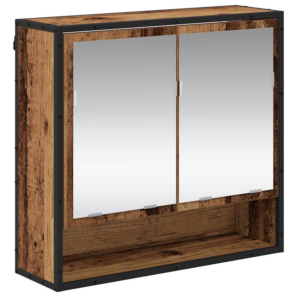 Badezimmermöbel-Set mit Schubladen 2 pcs Altholz Holzwerkstoff
