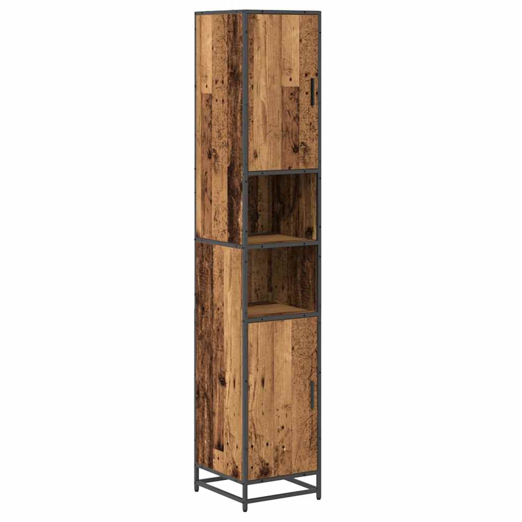Badezimmermöbel-Set mit Schubladen 3 pcs Altholz Holzwerkstoff