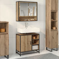 Badezimmermöbel-Set mit Regal 2 pcs Artisan-Eiche Holzwerkstoff