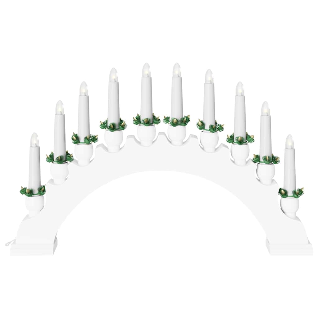 Weihnachtskerzenbogen mit 10 LED Kerzen Weiß 47 x 5 x 29 cm