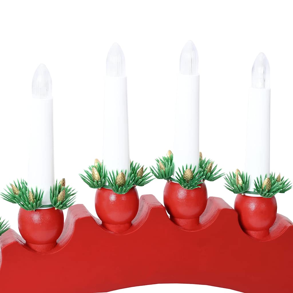 Weihnachtskerzenbogen mit 10 LED Kerzen 3 pcs Rot