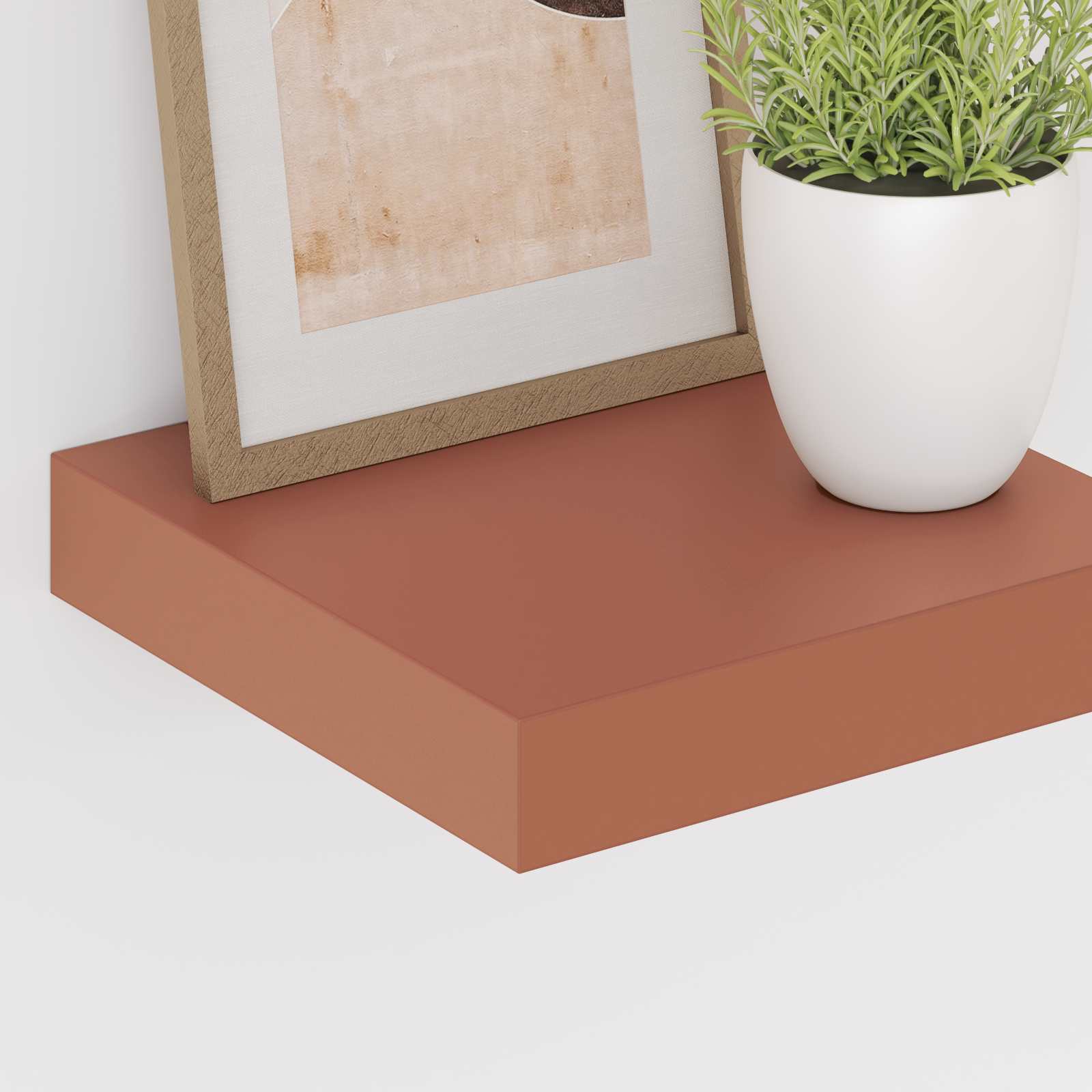 Wandregal Wandmontiert 4 pcs Rot 23 x 23,5 x 4 cm Holzwerkstoff