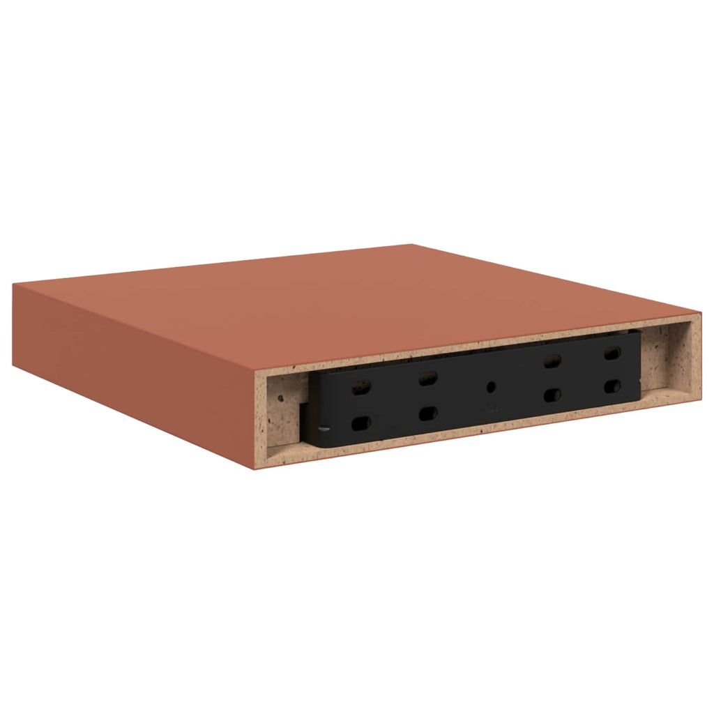 Wandregal Wandmontiert 4 pcs Rot 23 x 23,5 x 4 cm Holzwerkstoff