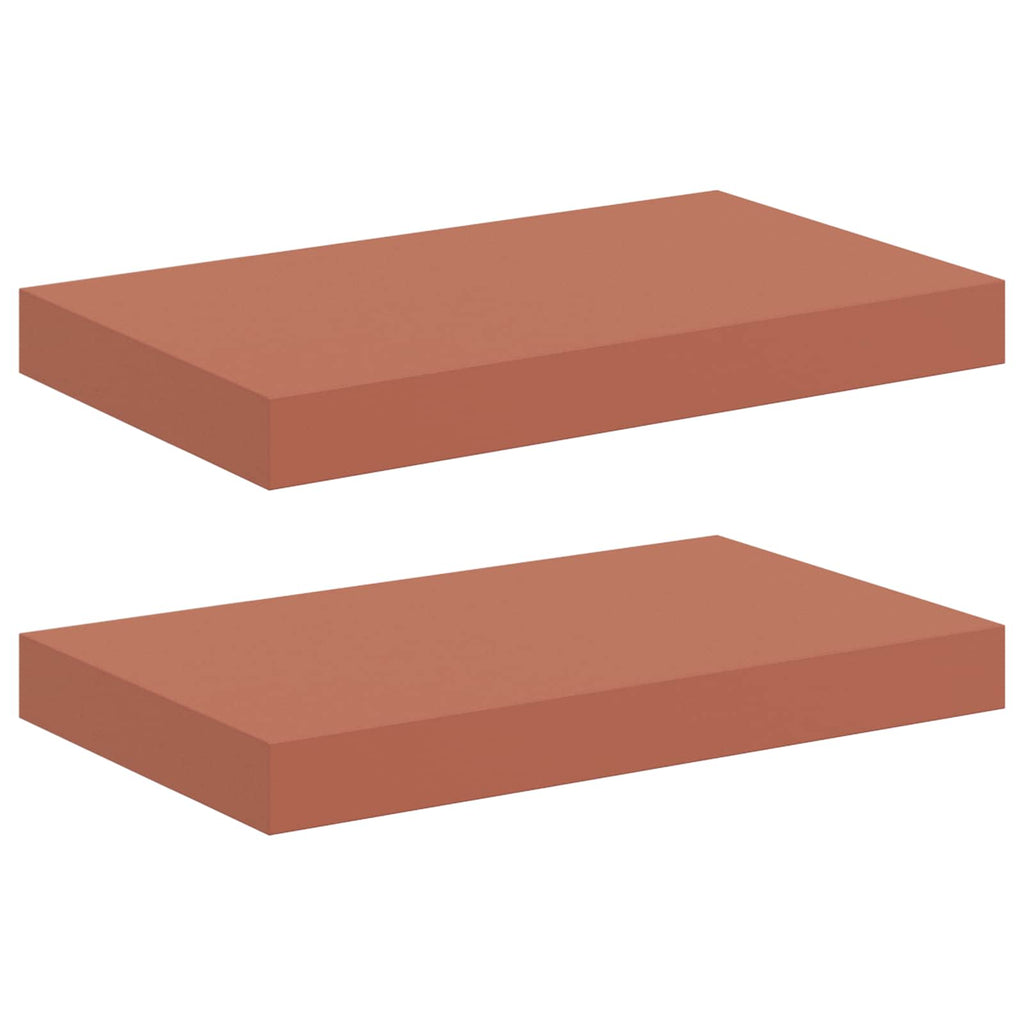 Wandregal Wandmontiert 2 pcs Rot 40 x 23,5 x 4 cm Holzwerkstoff