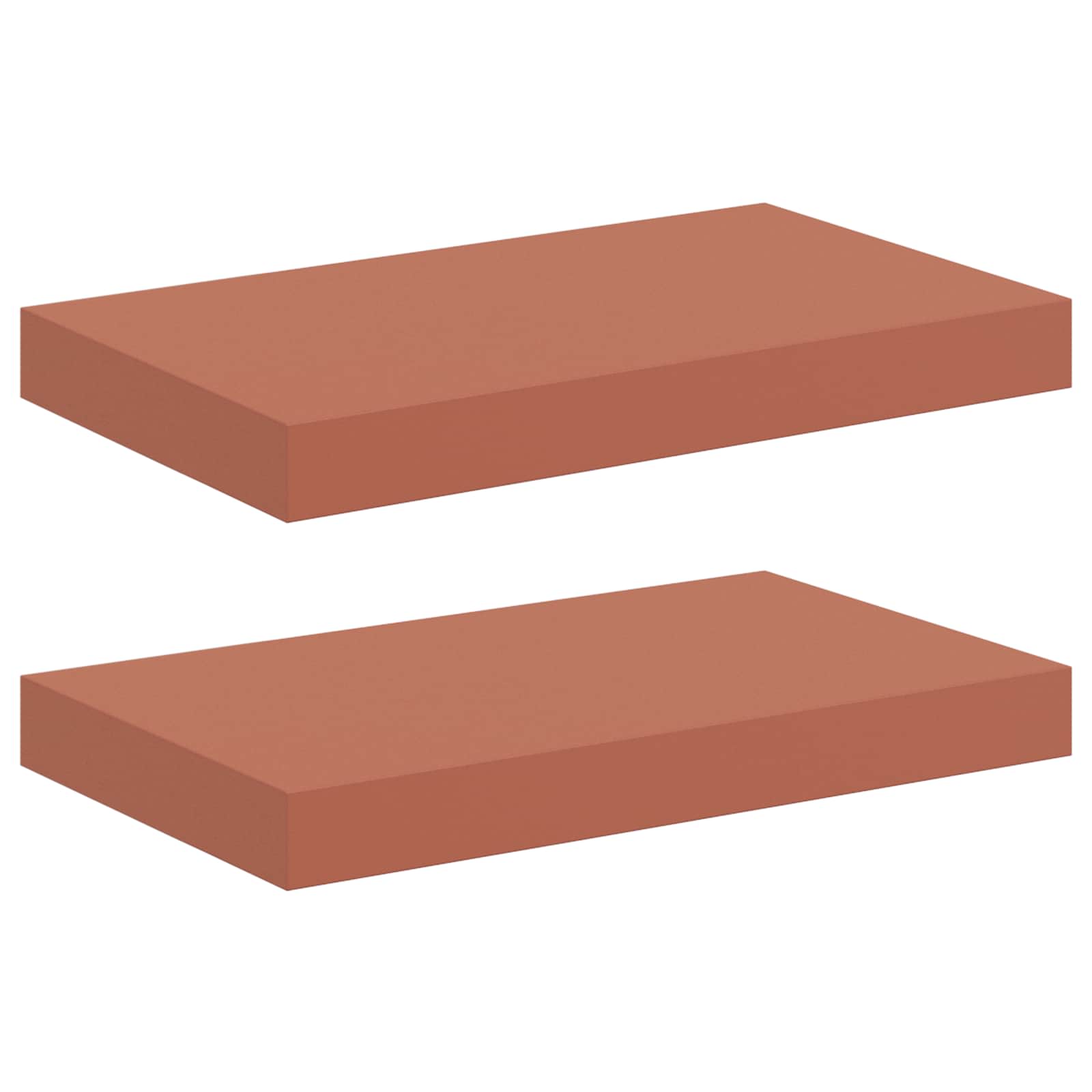 Wandregal Wandmontiert 2 pcs Rot 40 x 23,5 x 4 cm Holzwerkstoff