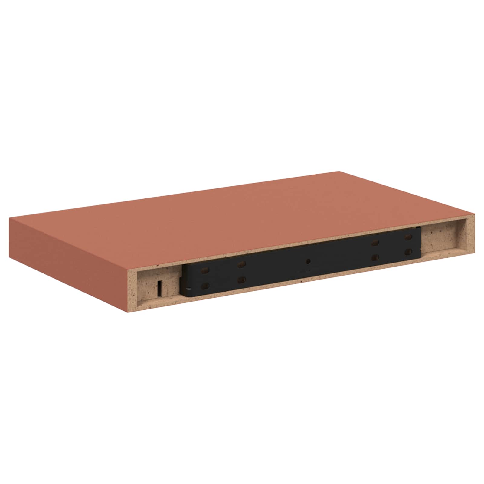 Wandregal Wandmontiert 2 pcs Rot 40 x 23,5 x 4 cm Holzwerkstoff