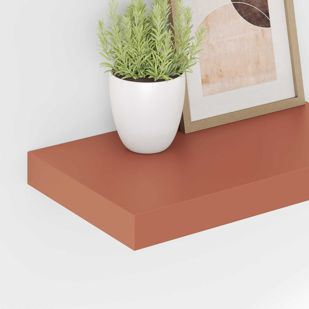 Wandregal Wandmontiert 4 pcs Rot 40 x 23,5 x 4 cm Holzwerkstoff