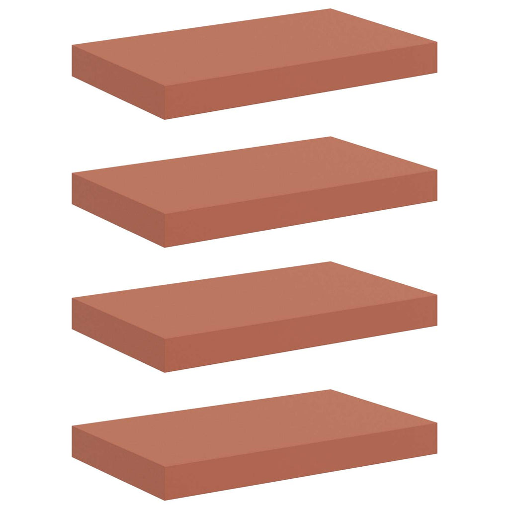 Wandregal Wandmontiert 4 pcs Rot 40 x 23,5 x 4 cm Holzwerkstoff