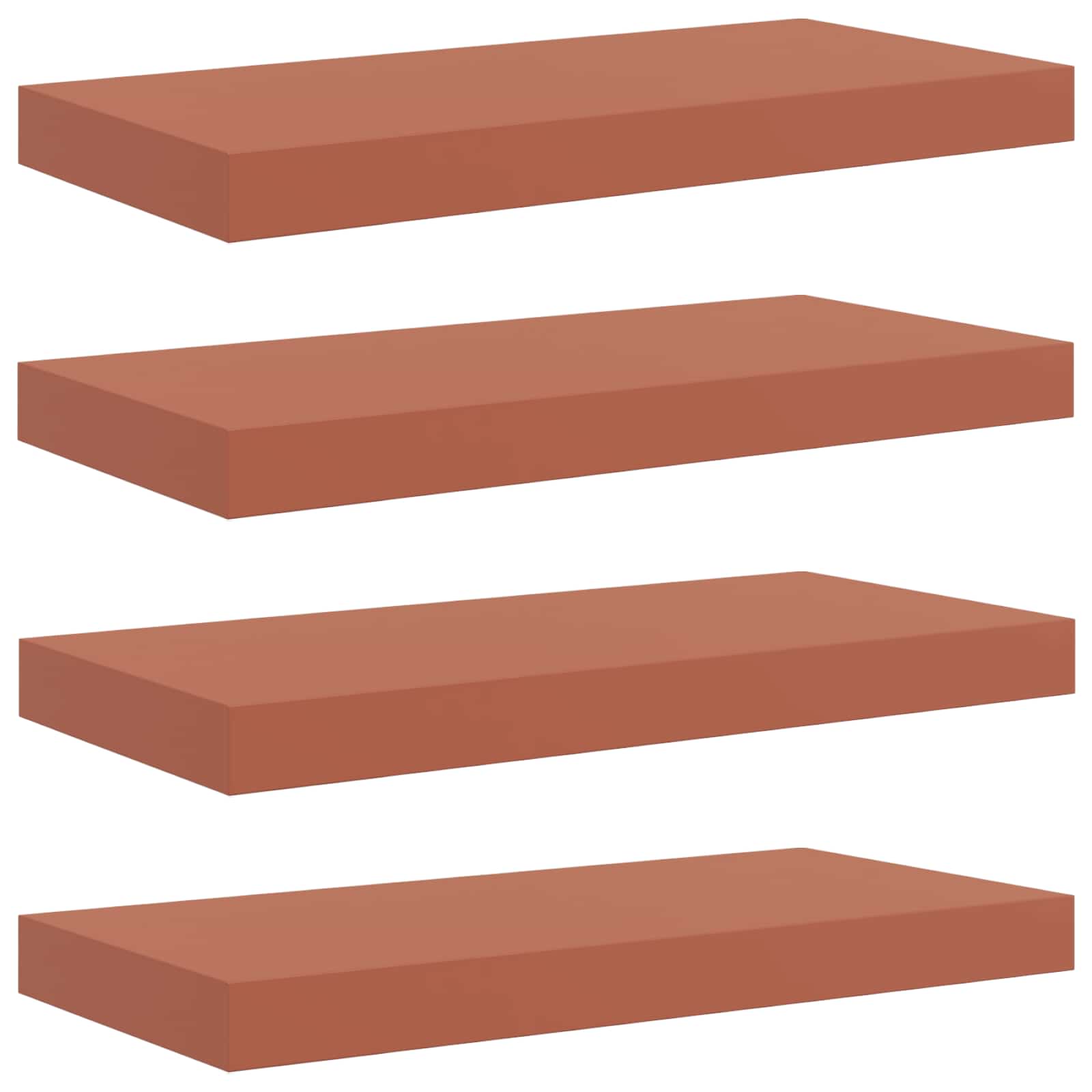 Wandregal Wandmontiert 4 pcs Rot 50 x 23 x 4 cm Holzwerkstoff