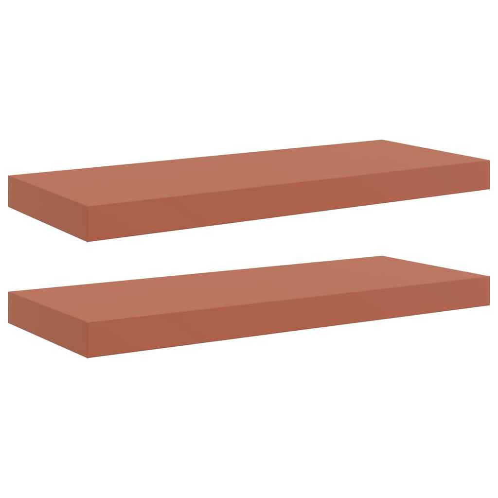 Wandregal Wandmontiert 2 pcs Rot 60 x 23 x 4 cm Holzwerkstoff