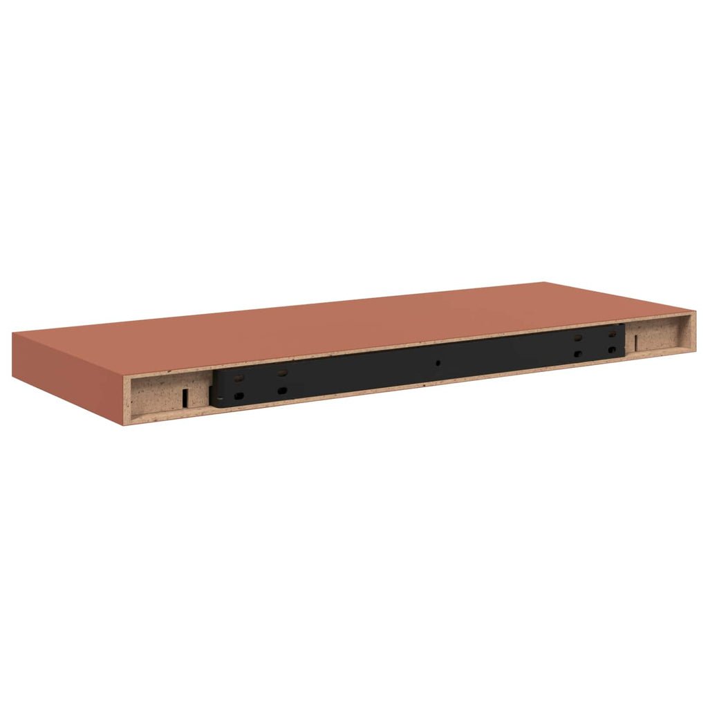 Wandregal Wandmontiert 2 pcs Rot 60 x 23 x 4 cm Holzwerkstoff