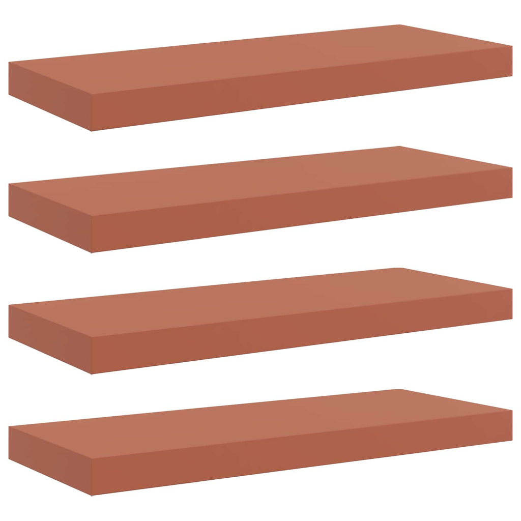 Wandregal Wandmontiert 4 pcs Rot 60 x 23 x 4 cm Holzwerkstoff