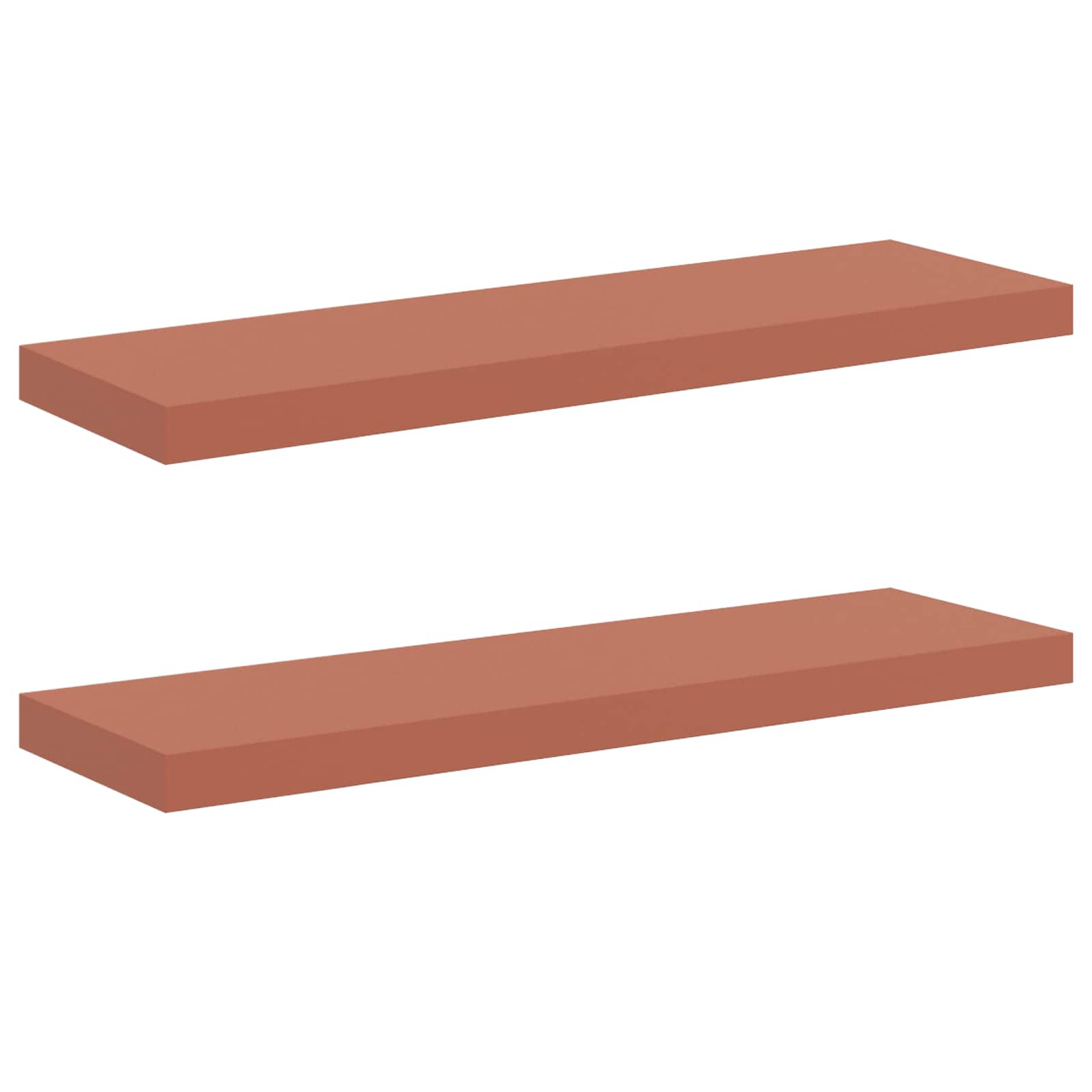 Wandregal Wandmontiert 2 pcs Rot 80 x 23,5 x 4 cm Holzwerkstoff