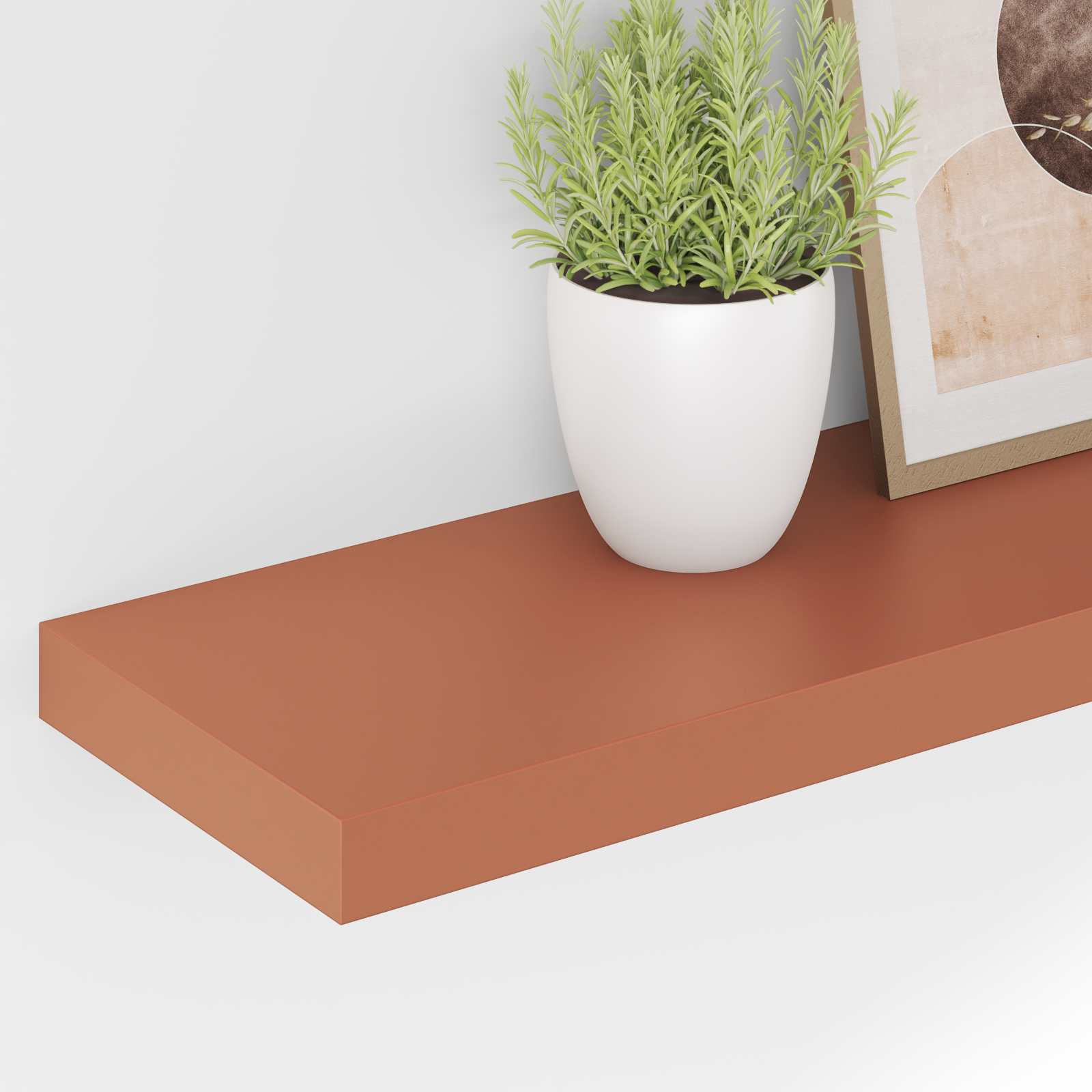 Wandregal Wandmontiert Rot 90 x 23,5 x 4 cm Holzwerkstoff
