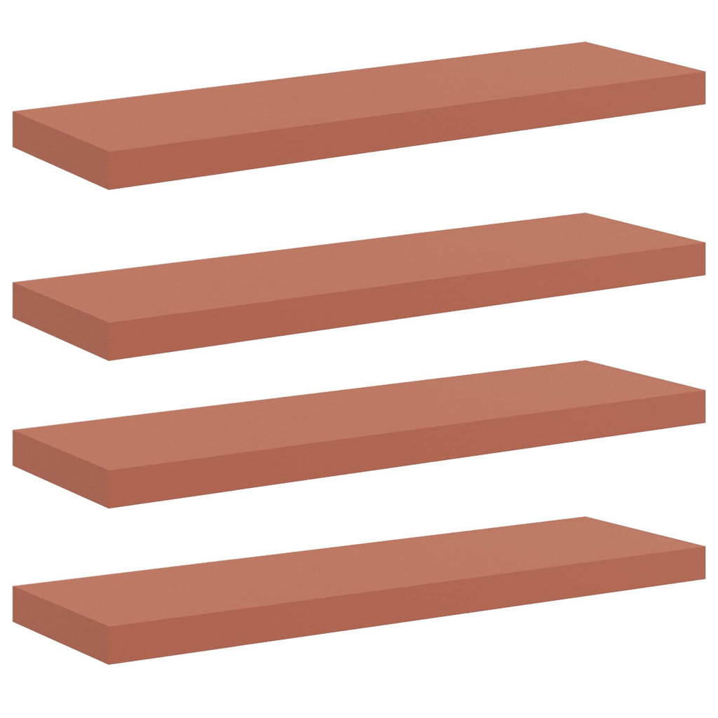 Wandregal Wandmontiert 4 pcs Rot 90 x 23,5 x 4 cm Holzwerkstoff