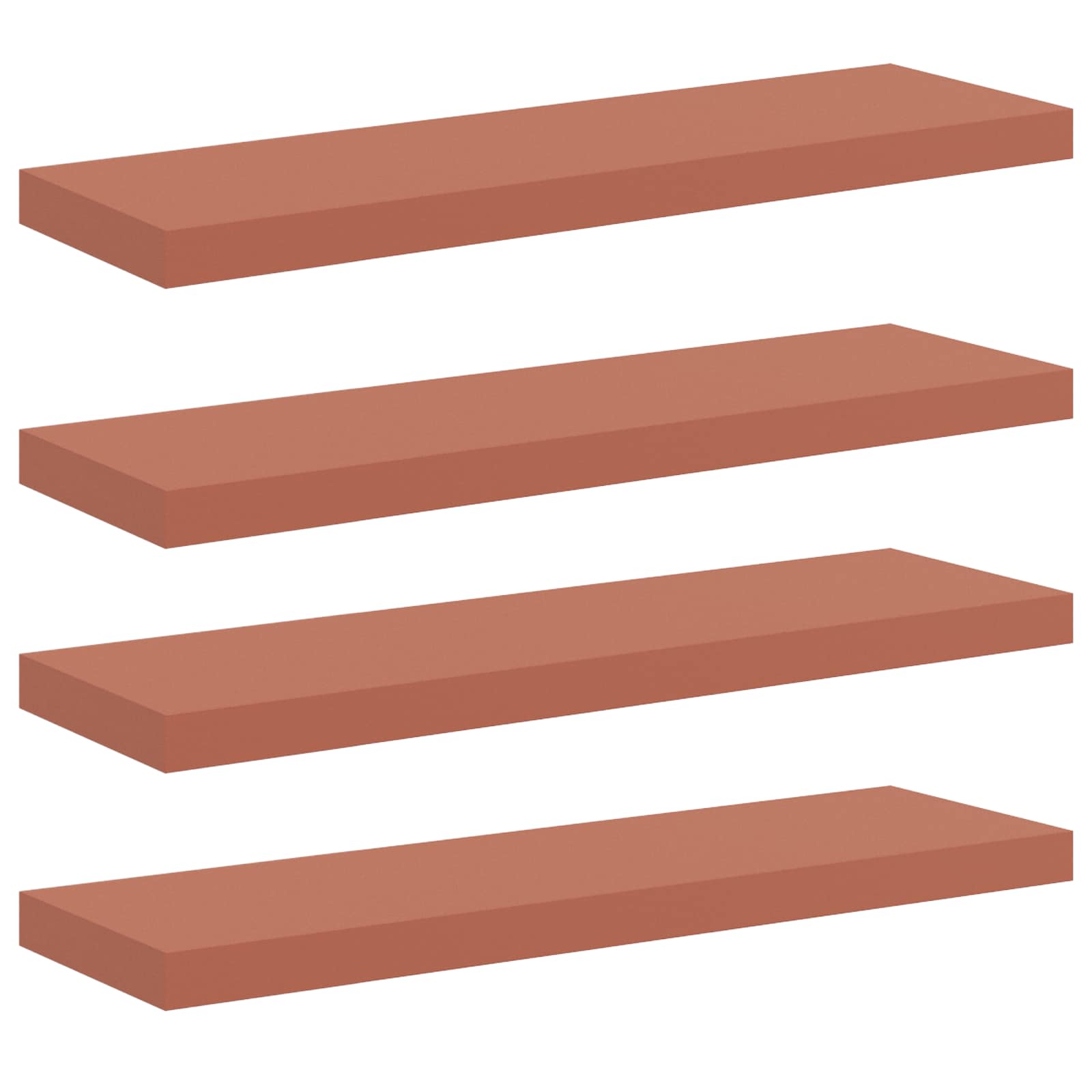 Wandregal Wandmontiert 4 pcs Rot 90 x 23,5 x 4 cm Holzwerkstoff